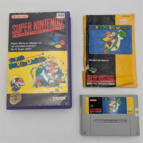 Super Mario World - I Udlejningskasette - SNES - (SCN) (C Grade) (Genbrug)